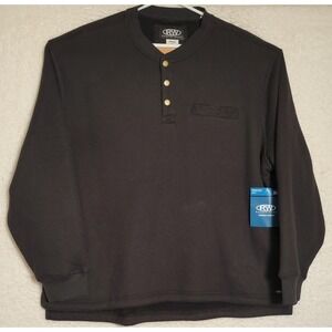 Rugged Wear XXL‎ 2XL Sweatshirt New NWT Sherpa Fleece Henley Black Men's 0725